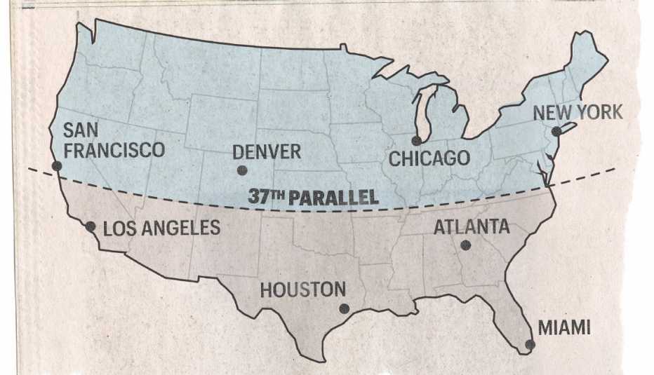The Answers To Your Most Pressing - 1140 37th Parallel Map