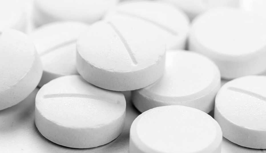aspirin on a white background