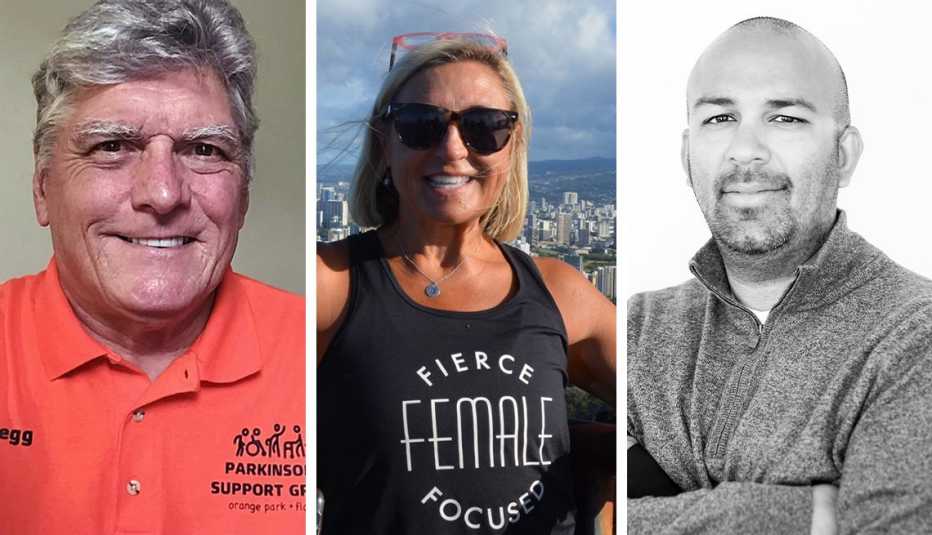 Living with Parkinson's: from left, Greg Hummer, Teresa Jackson, Vikas Chennin three people living with parkinsons disease from left greg hummer teresa jackson and vikas chennin