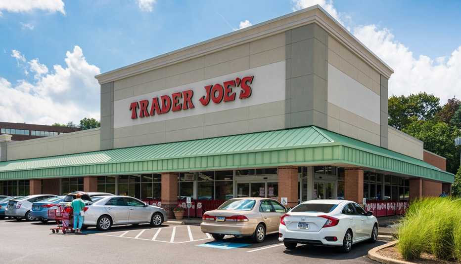 Trader Joe's grocery supermarket, USA. outside of a trader joes grocery store