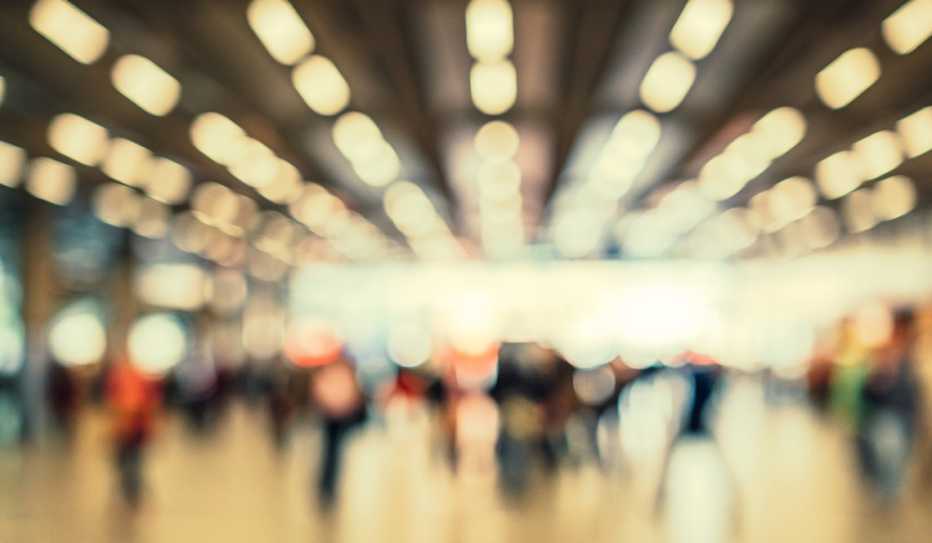 Blurry airport