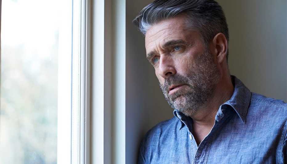 Depressed man