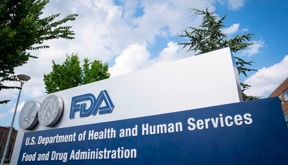 a sign for the Food And Drug Administration building