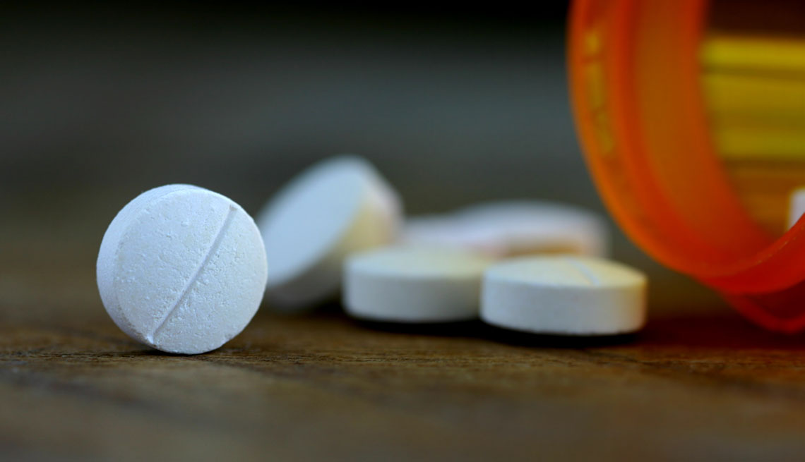Aspirin pills bottle