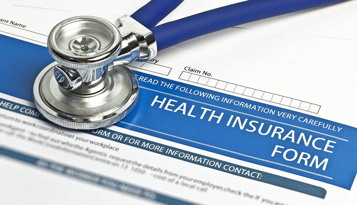 A health insurance form
