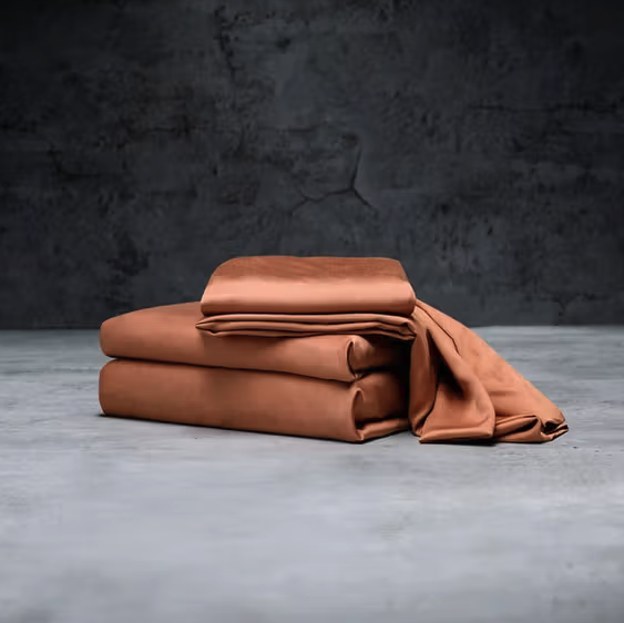 The Luxome Luxury Sheet set folded in a stack