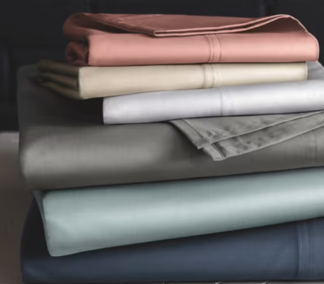 A folded stack of the Sleep Number True Temp Sheets
