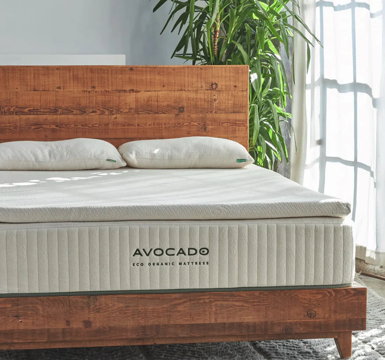 The Avocado Eco Organic Latex Mattress Topper on display