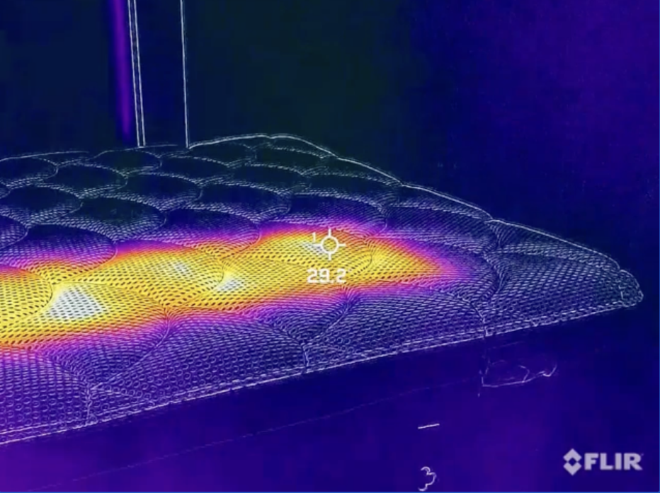 an image showing the hot spot on a mattress