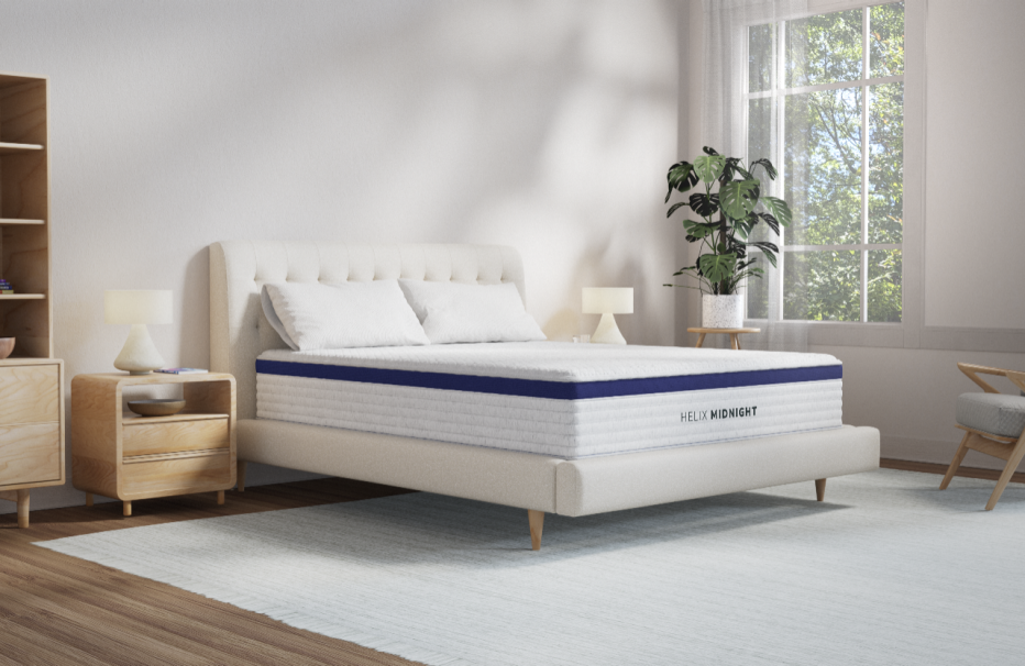 Helix Midnight mattress on display