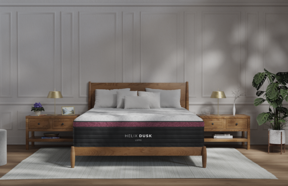 The Helix Dusk mattress on display
