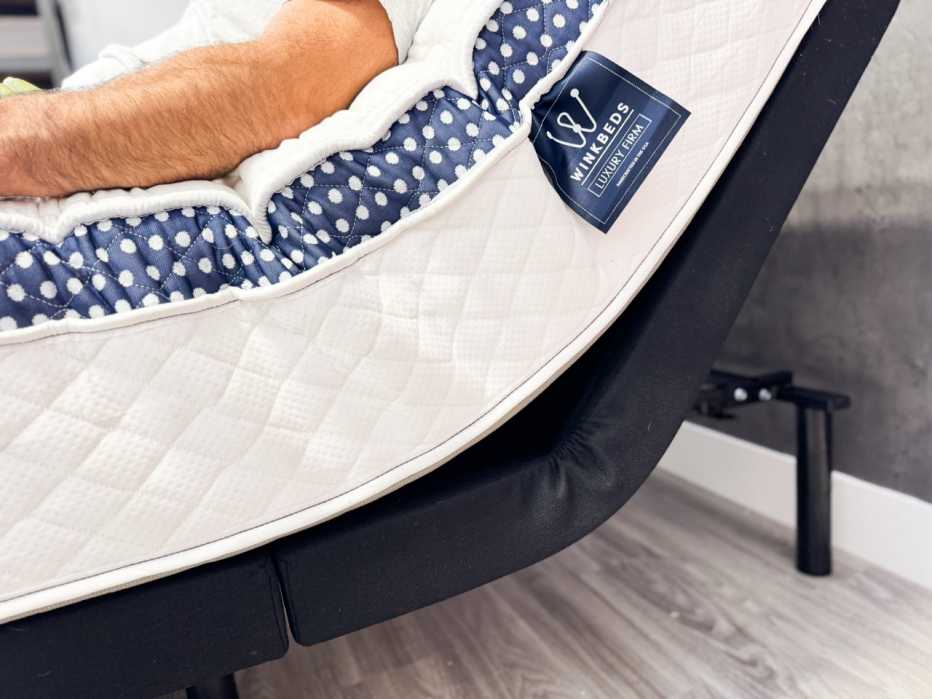a person on a bed that is set an at angle during a test