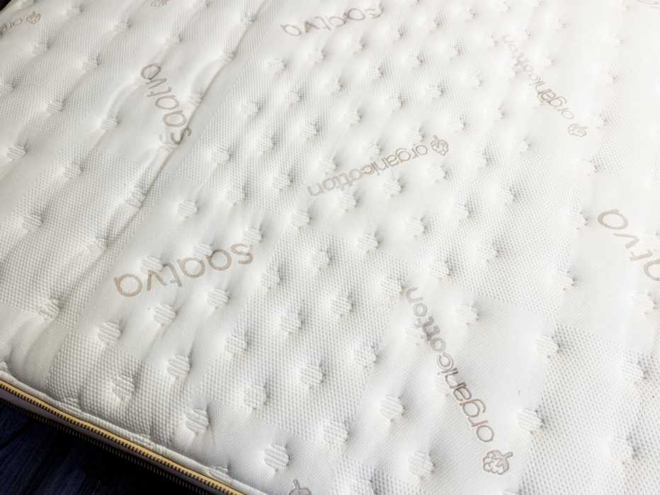 Close-up of Saatva mattress surface