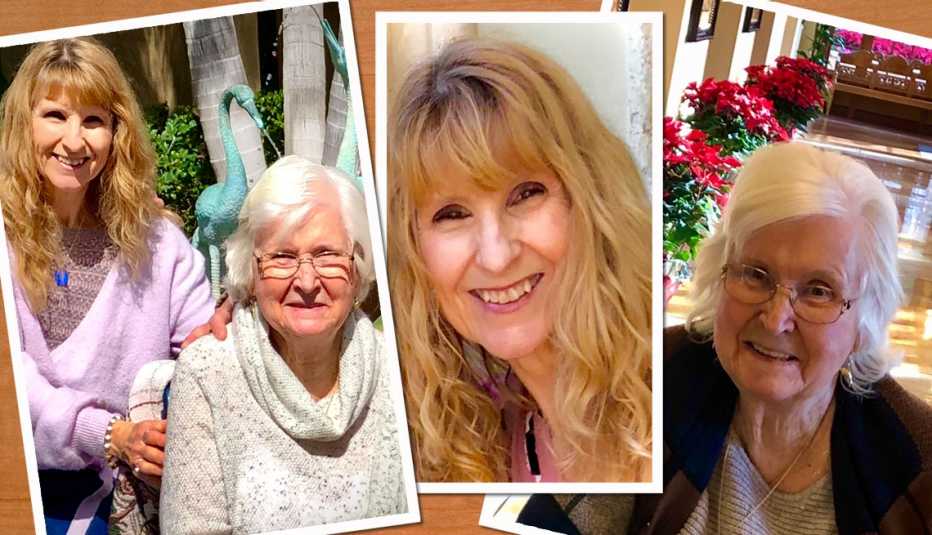Collage of woman and her mother.