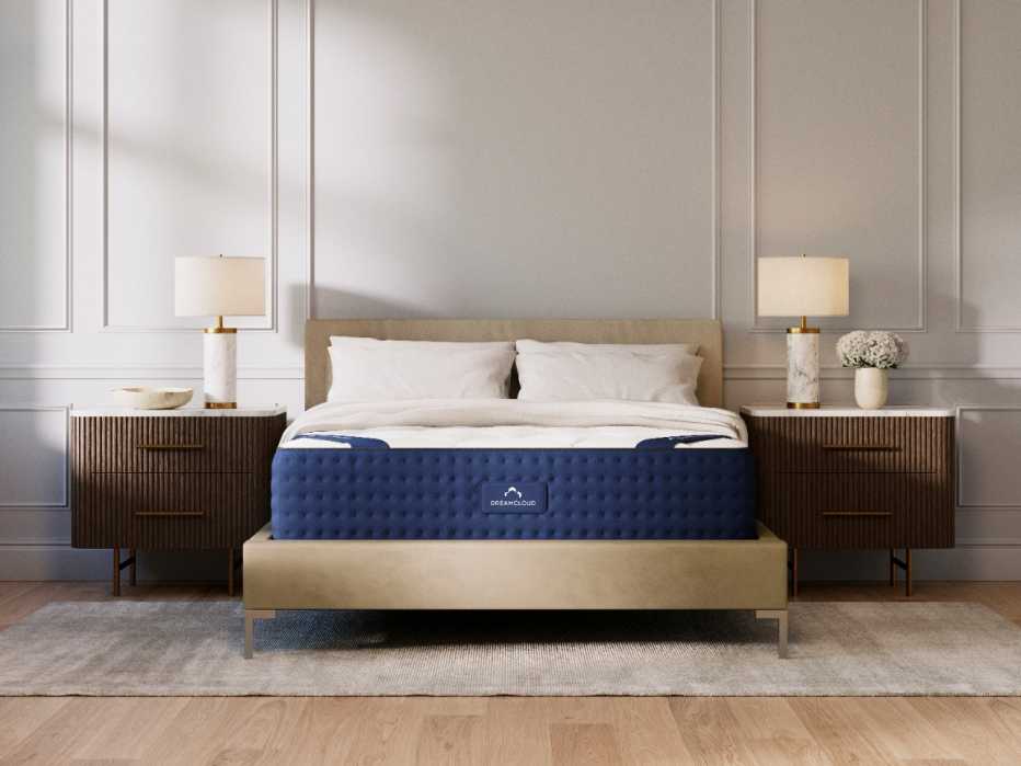 The DreamCloud Classic Memory Foam mattress on display in a bedroom
