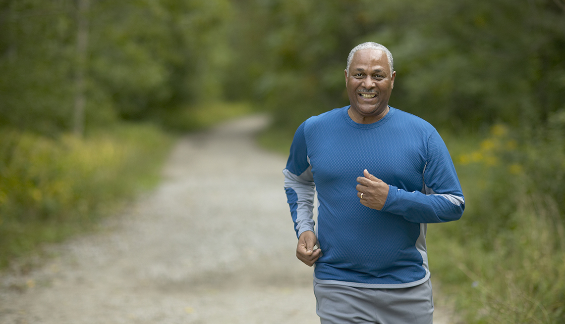 man on an exercise run outdoors