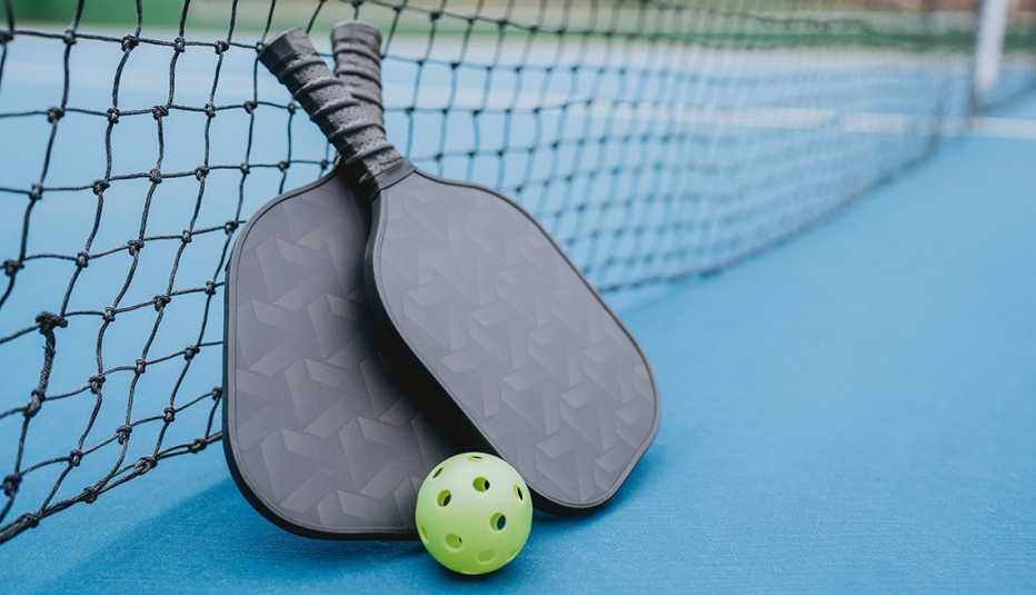 Pickleball racket and ball