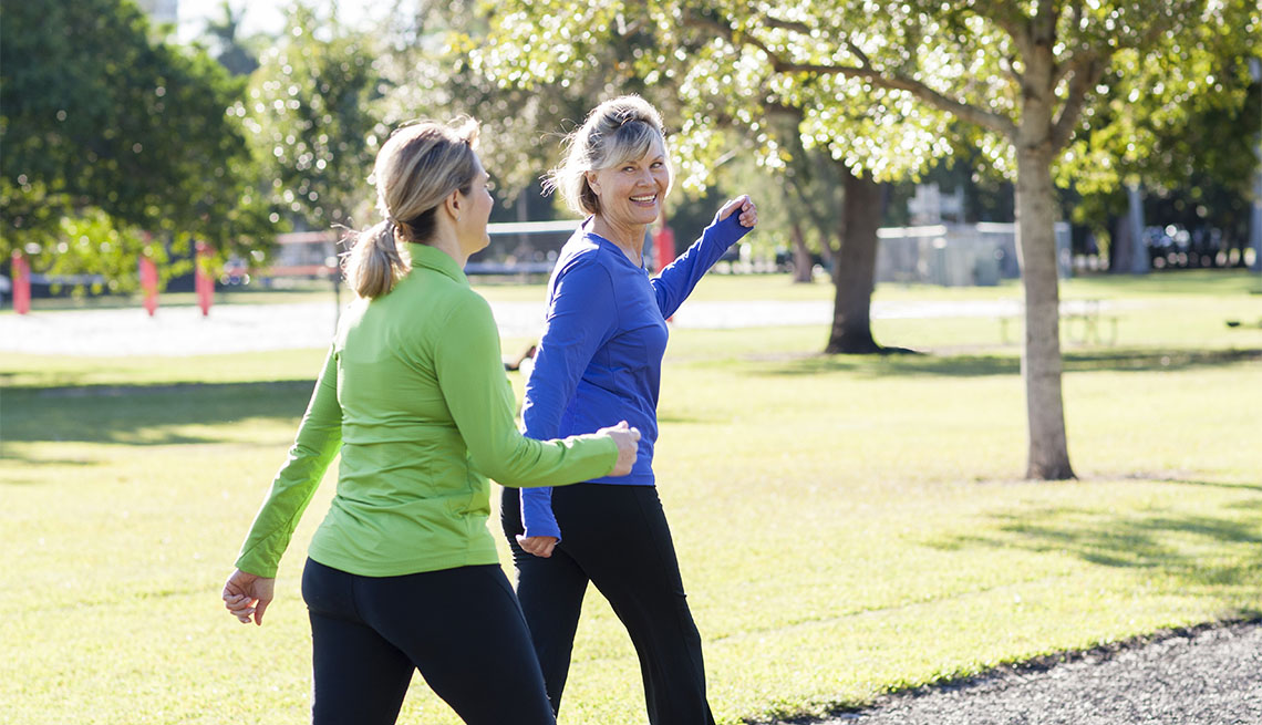 Women exercise walking