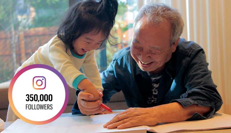 Chan Jae Lee with his grandchild