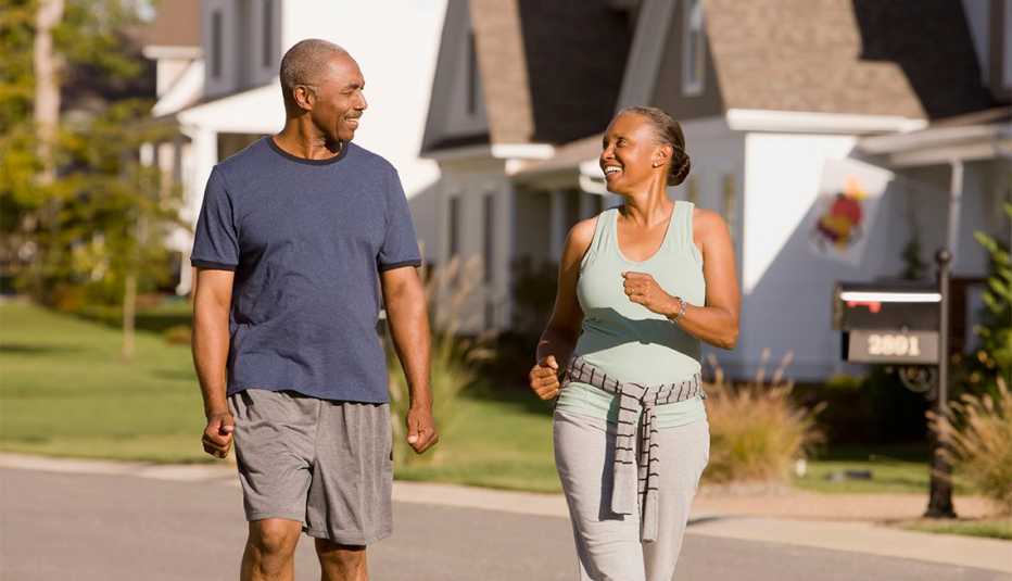 Couple walking