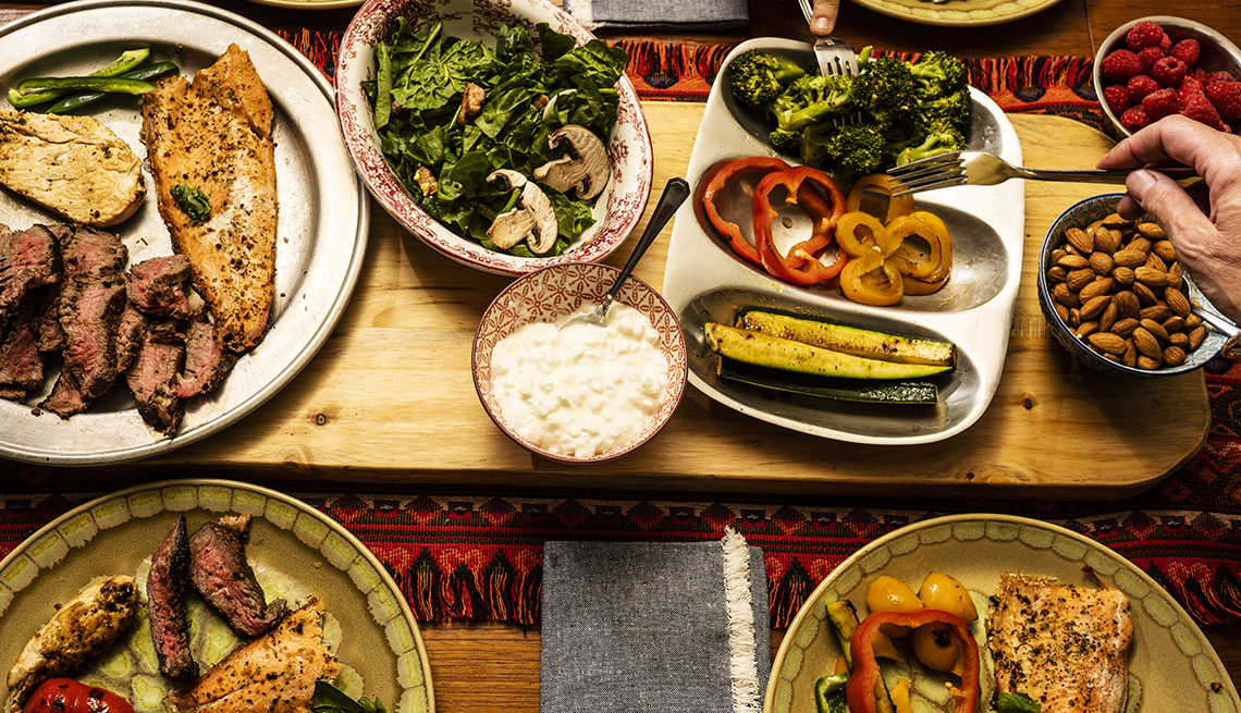 Table with dishes