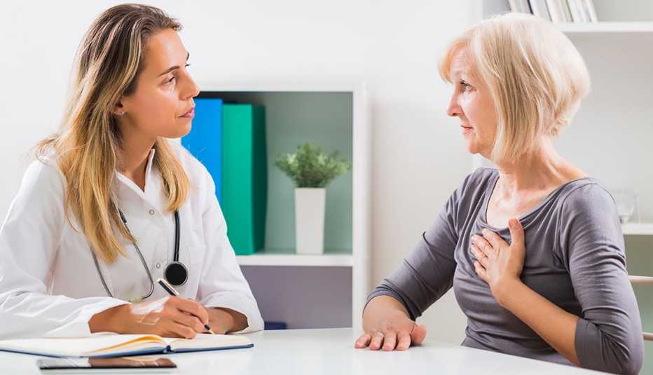 Woman with medical provider