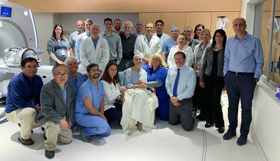 Judi Polak with the team from the WVU Rockefeller Neuroscience Institute
