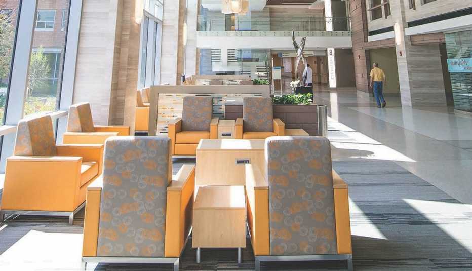 Interior of lobby and Sibley Hospital in Washington DC