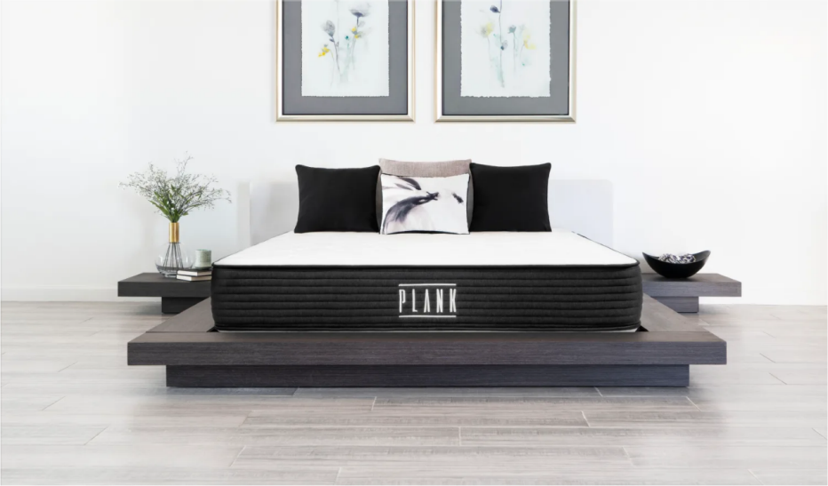 The Plank Firm mattress in a bedroom