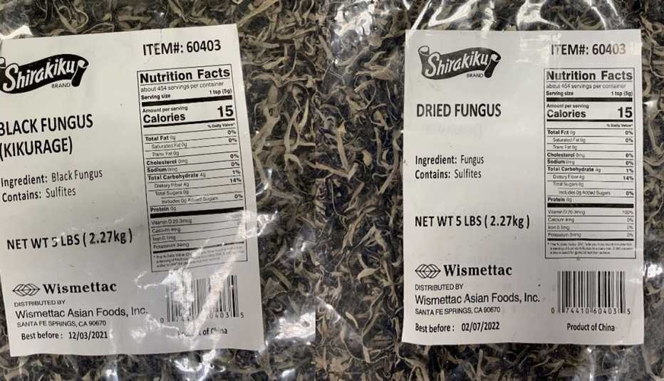 recalled kikurage mushrooms