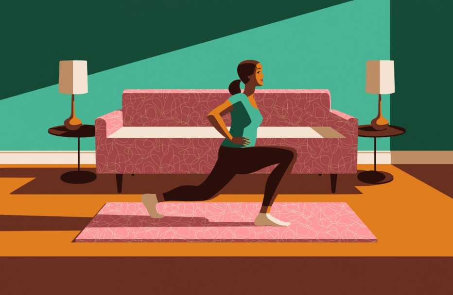 Illustration of a woman doing yoga