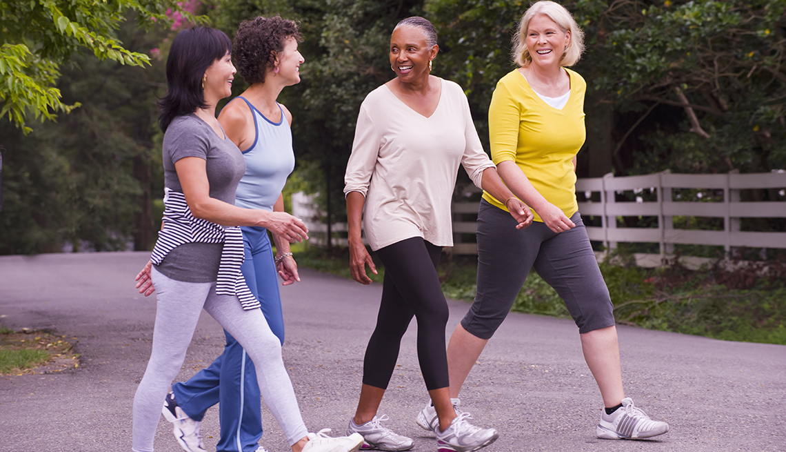 Group of women walking together
