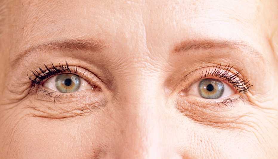 Closeup of a middle aged woman's eyes 
