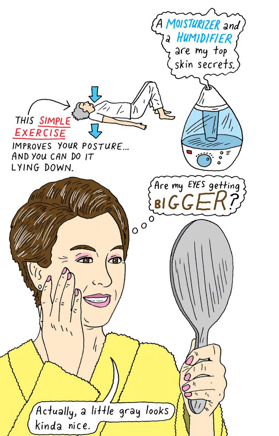 illustration of a woman looking at herself in the mirror illustration of a woman looking at herself in the mirror