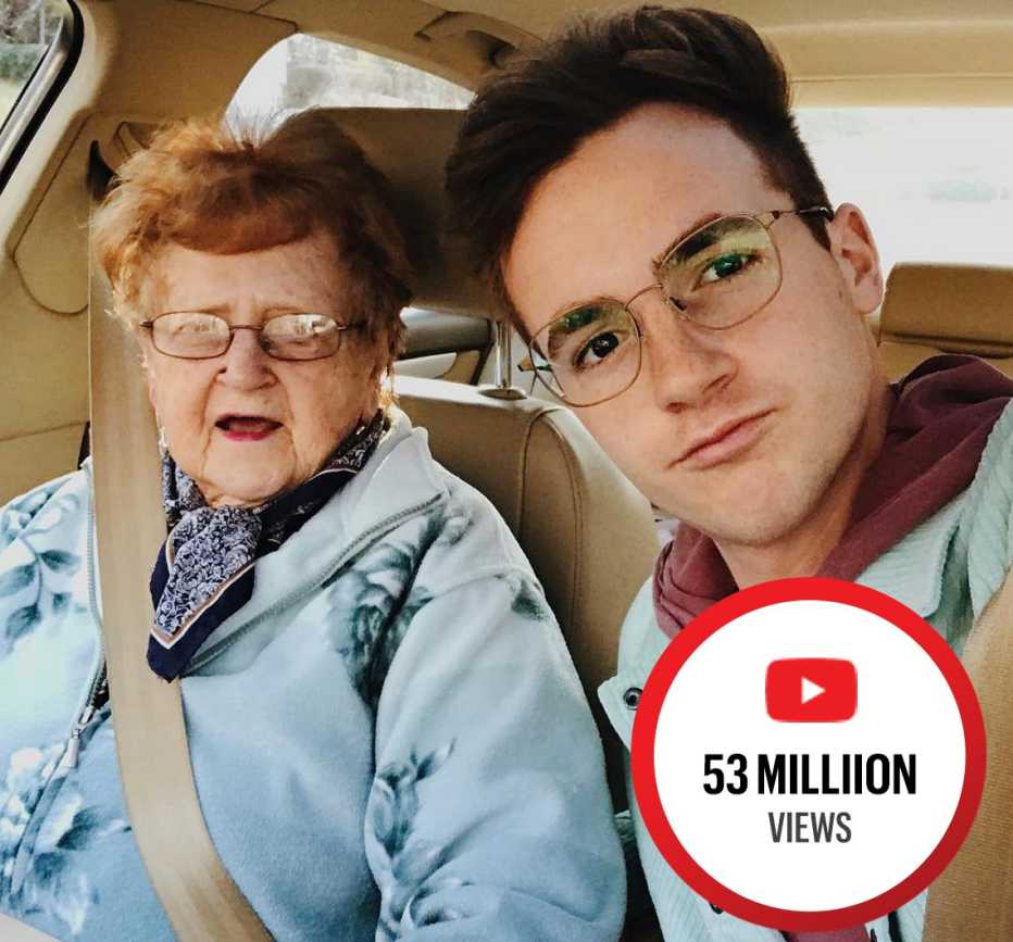 Lillian and Kevin Droniak sitting in a car