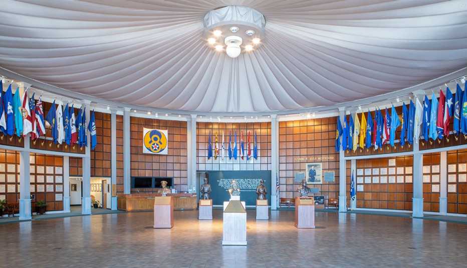 inside of a military museum