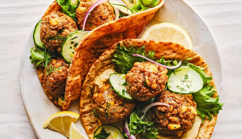 fava bean falafel tacos