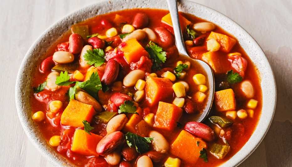 a bowl of soup made with great northern beans