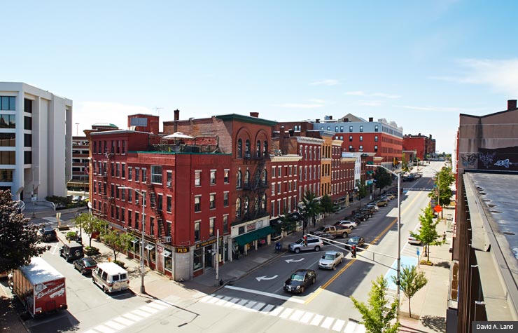 Elevated view of downtown Bangor, Maine (David A. Land)