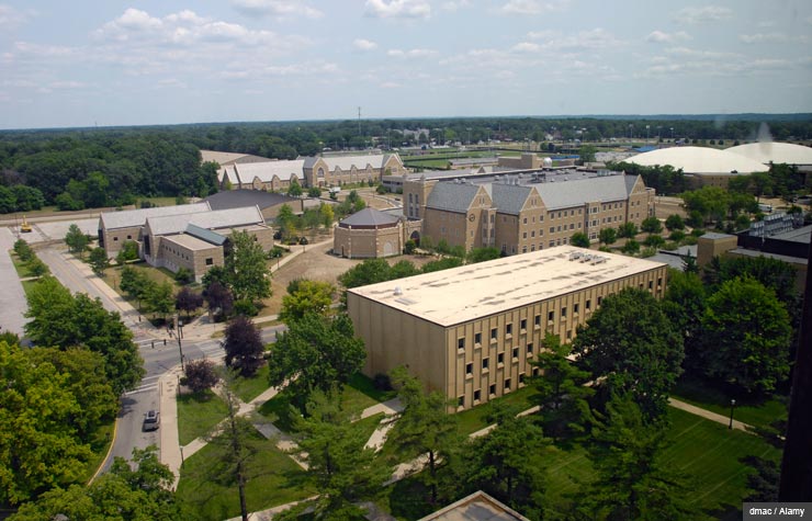 University of Notre Dame campus at South Bend Indiana IN (dmac / Alamy)