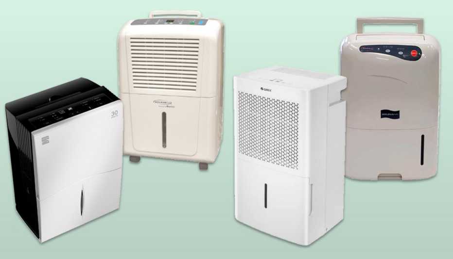 Examples of 4 Gree-made dehumidifiers recalled in August 2023. examples of four of the humidifiers recalled in august twenty twenty three manufactured by gree including brands kenmore frigidaire gee e and more