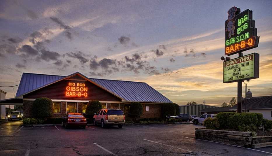 the exterior of big bob gibson barbecue in alabama the exterior of big bob gibson barbecue in alabama