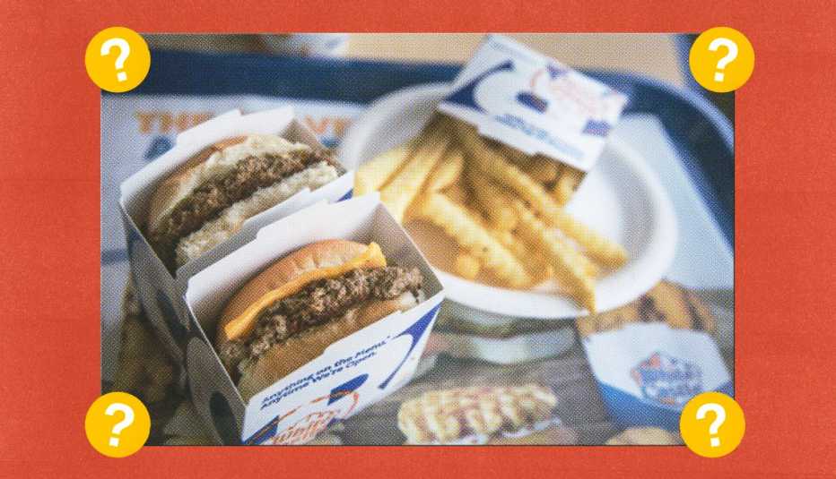two small burgers and fries