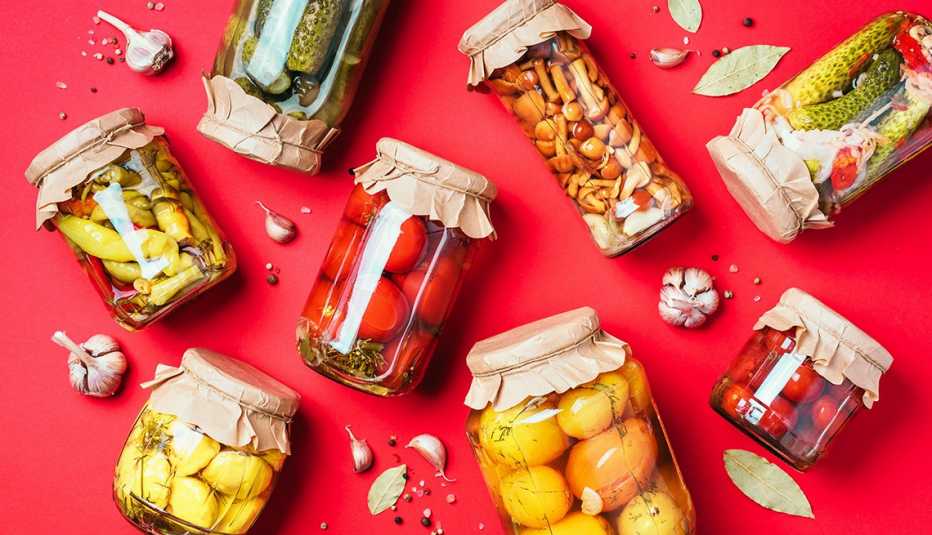 Healthy fermented food concept. 