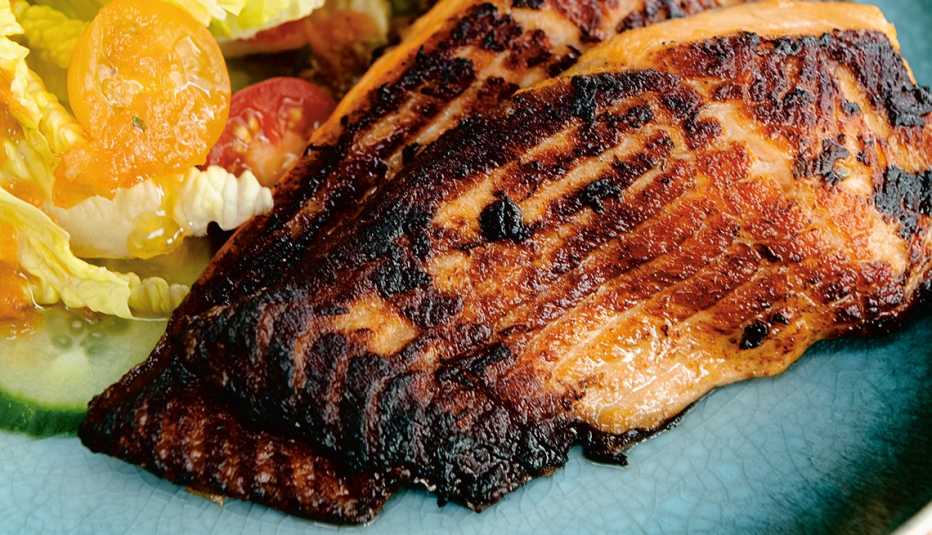 seared carrot ginger salmon