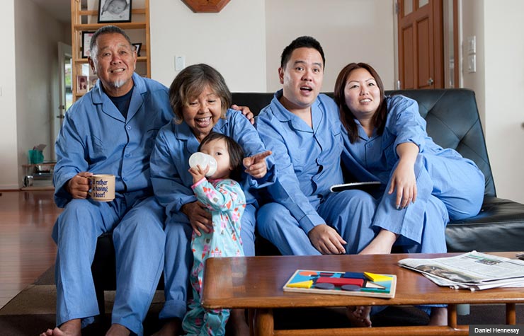 multi generational multigenerational house household generation family hawaii couch grandparents parents grandchild grandchildren housing living together