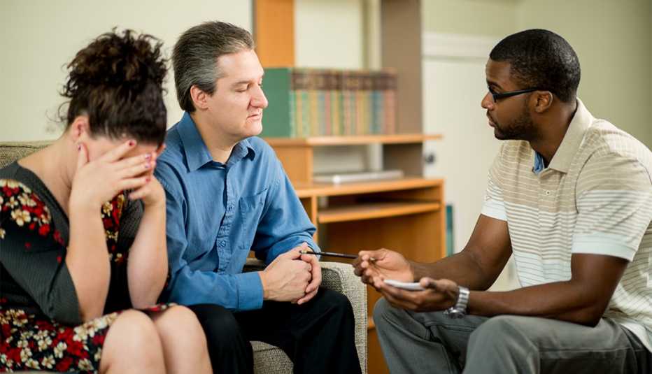 Couple in a therapy session
