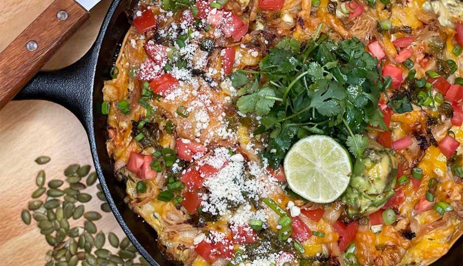 Skillet Chicken Enchiladas
