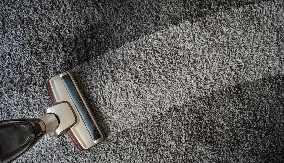 vacuum on gray carpet
