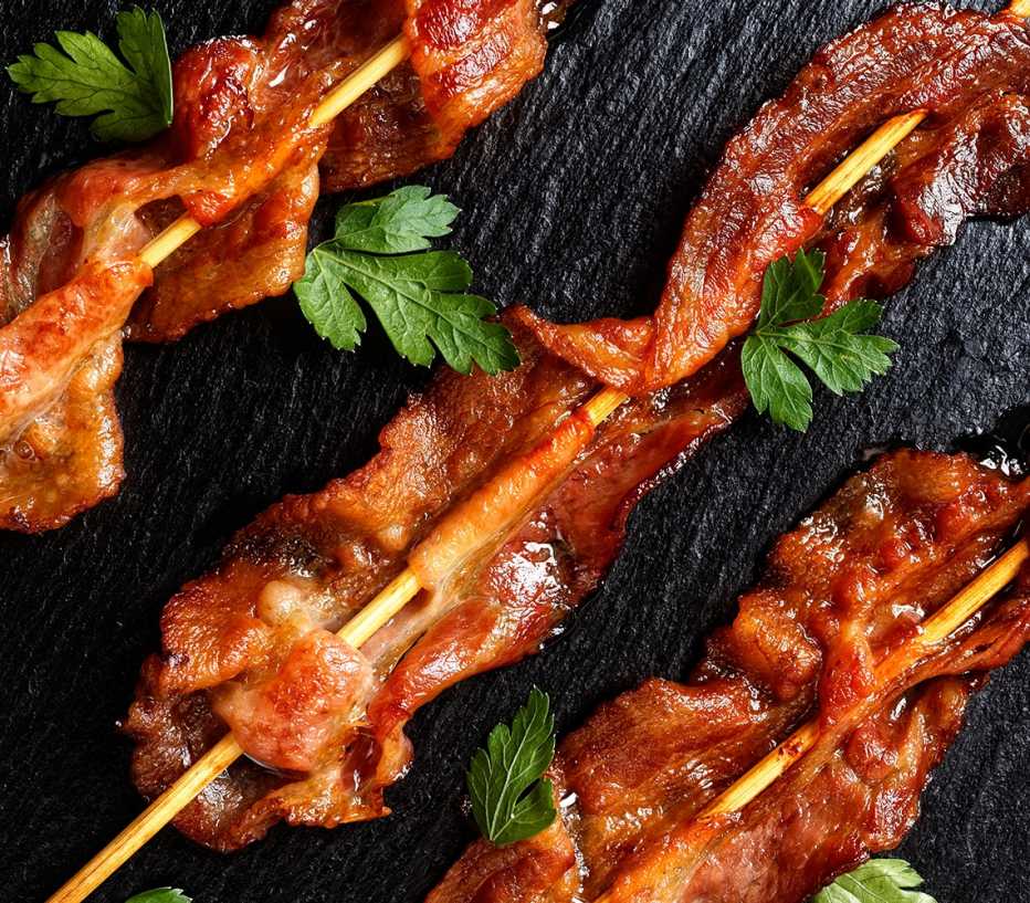 Bacon skewers